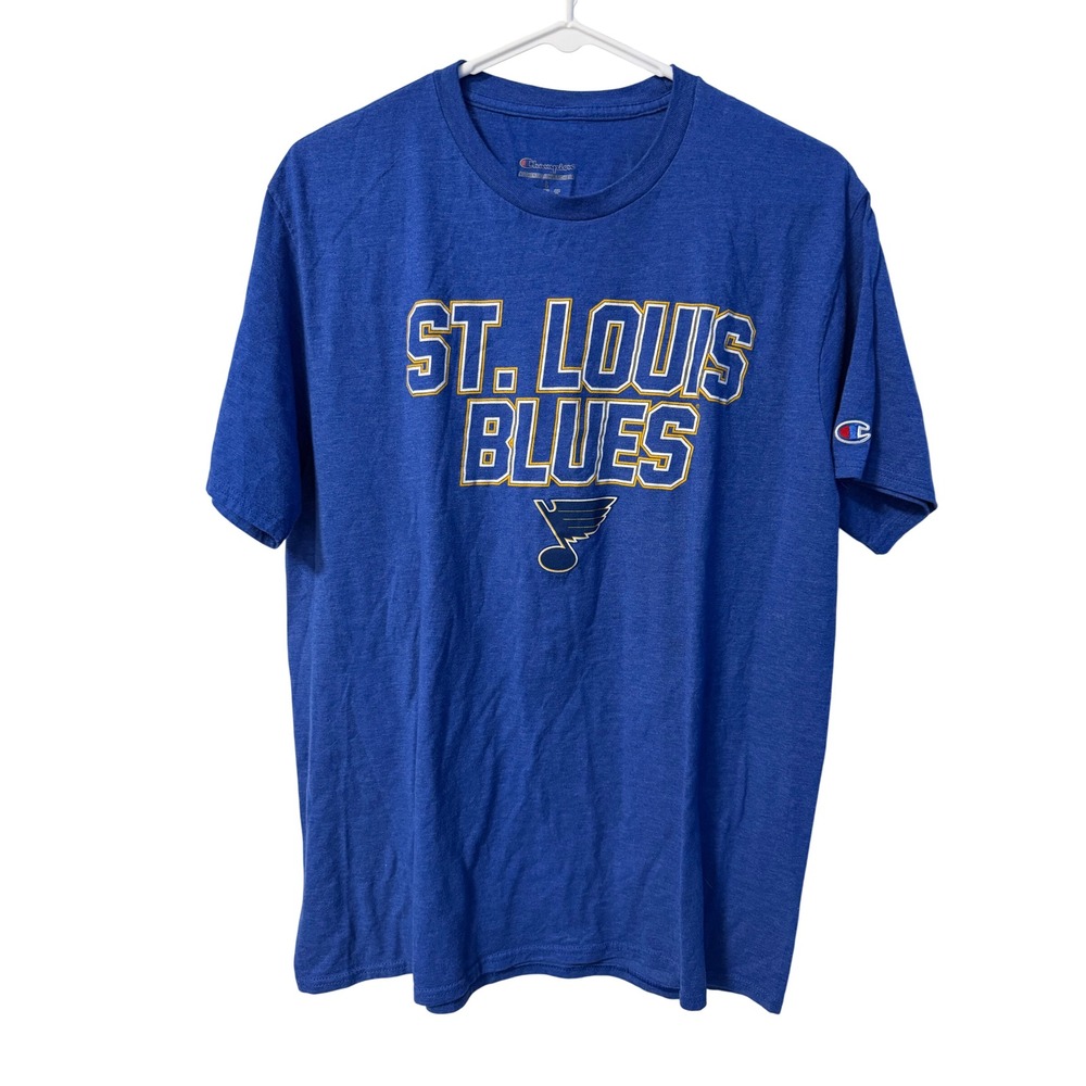 Champion St. Louis Blues T-Shirt Mens Large Blue NHL Tee